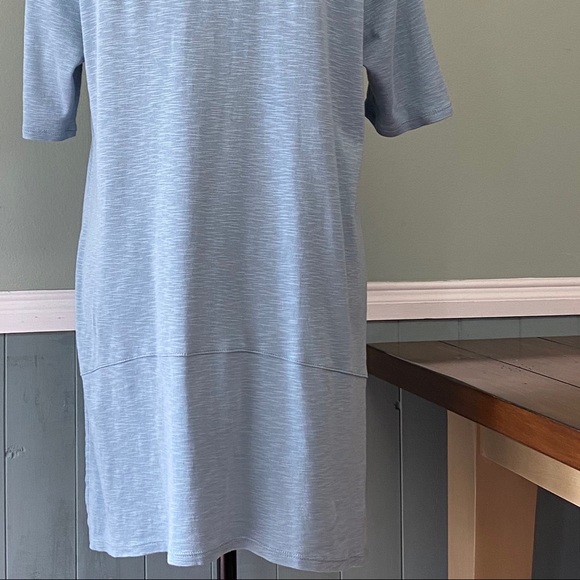 J. Jill Women’s Blue Pima Center Pleat Tunic, L - Picture 4 of 5